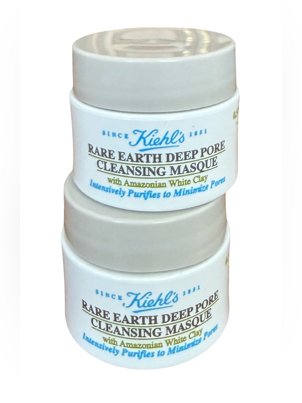 *2* Kiehl's Rare Earth Deep Pore Cleansing Masque .5 fl oz each clay skincare